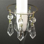 Bobeches - Round Glass Drip Catchers With 5 Ornaments